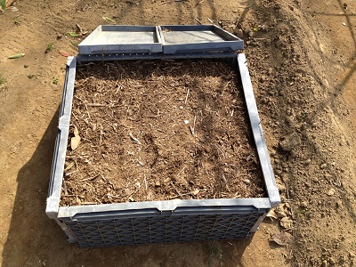 Farm composting prepared and finished compost